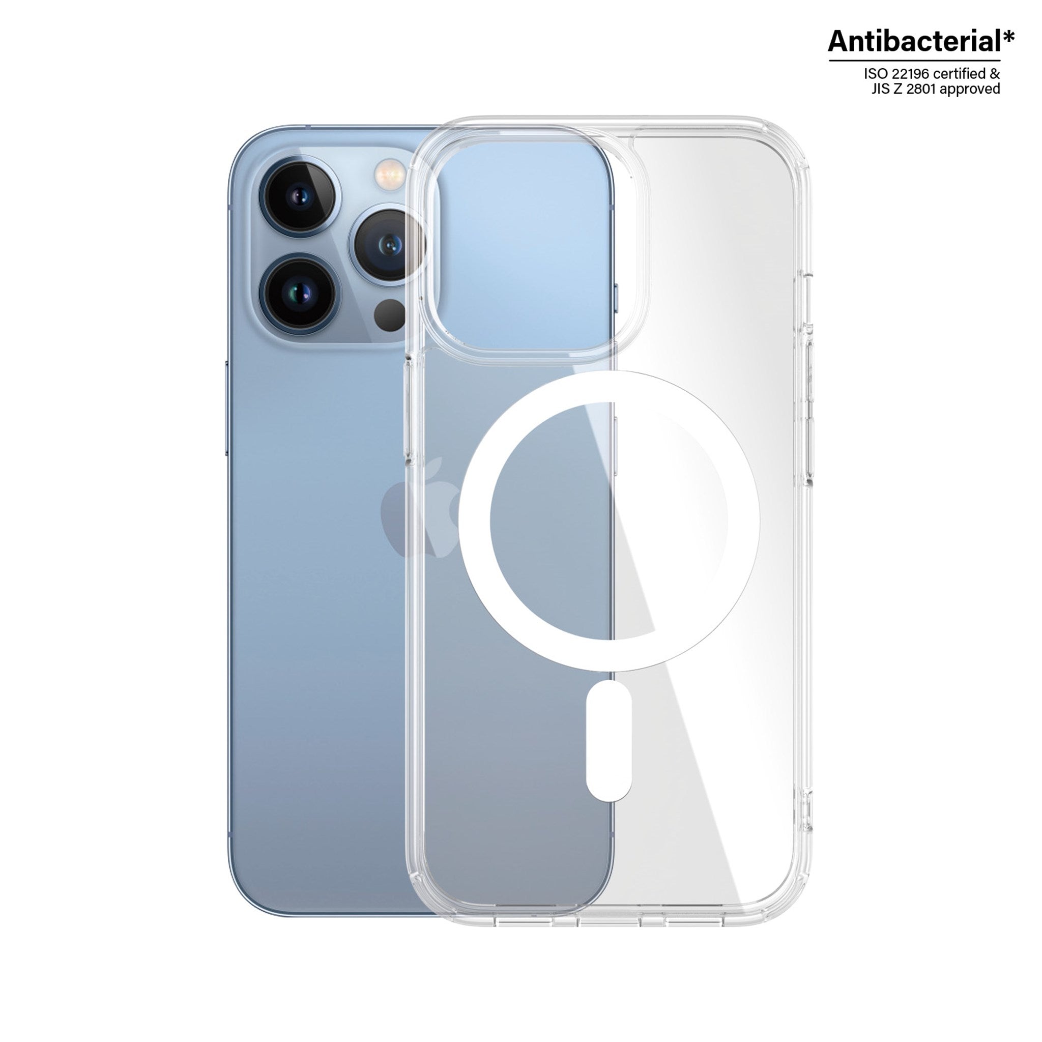 PanzerGlass® HardCase Transparent w. White MagSafe iPhone 13 Pro